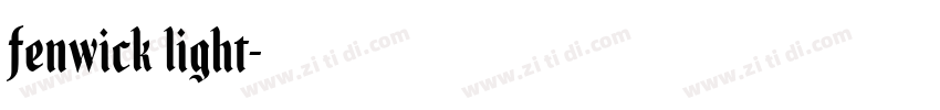 fenwick light字体转换